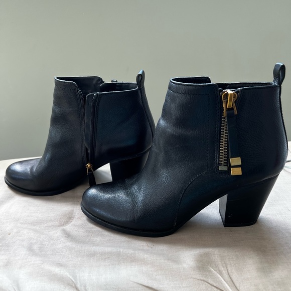 Franco sarto black leather boots size 9 - Picture 1 of 10